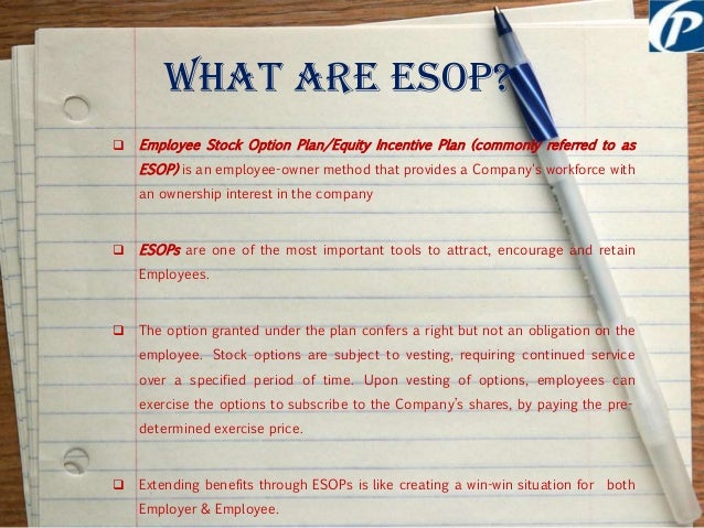 Employee stock options companies act 2013