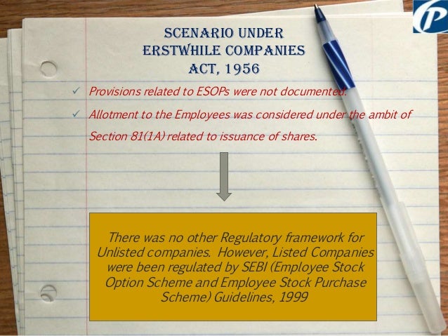 Stock options companies act 2013