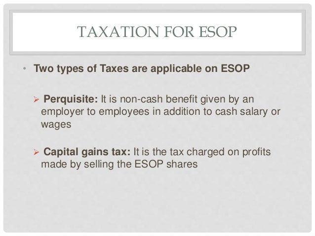 Capital gains tax on employee stock options