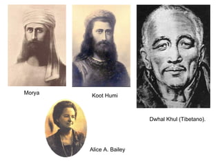 Morya   Koot Humi



                          Dwhal Khul (Tibetano).




        Alice A. Bailey
 