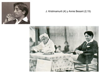 J. Krishnamurti (4) y Annie Besant (2,15)
 
