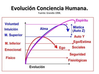 Evolución Conciencia Humana.
         Fuente: Grandío 1998.
 