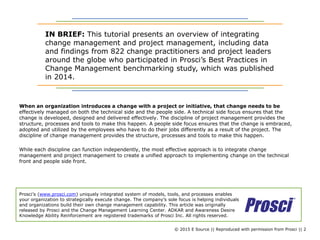 Integrating Change Management and Project Management | PDF