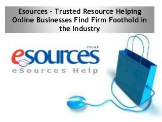 Esources - Trusted Resource Helping
Online Businesses Find Firm Foothold in
the Industry

 