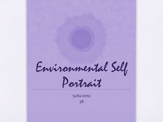Environmental Self
     Portrait
       Sofia Ortiz
           3B
 