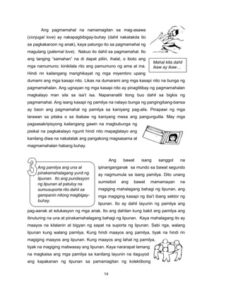 Layunin Ng Pamilya Sa Pamayanan - layunin malaya