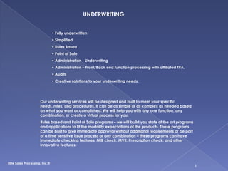Carla Brown, CEO – 25 + years insurance industry experience, former Senior Vice President, Division President and Board of Director of one of the largest underwriting and insurance services outsourcing companies in USA. 