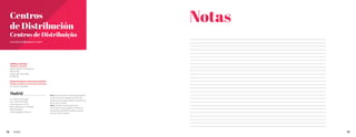 Teléfono Gratuito
Telefone Gratuito
Desde España / Para Espanha
900 210 168
Desde Italia / Para Itália
00 956 528
Países Europeos y Extracomunitarios
Países europeus e Extracomunitários
Tel. +0034 91 400 8590
Madrid
Tel. +0034 91 400 8438
Fax. +0034 91 574 7168
Calle Jorge Juan 127 LB,
Barrio Salamanca, C.P. 28009
Madrid, España.
creoeuropa@omnilife.com
Nota: comunícate con nosotros para guiarte
en cómo hacer tus pedidos al Centro de
Distribución de España desde cualquier país
de la Unión Europea.
Nota: contate-nos para guiá-lo em
como fazer os seus pedidos no Centro de
Distribuição da Espanha desde qualquer
país da União Europeia.
78 79
CEDIS
Centros
de Distribución
contacto@seytu.com
Centros de Distribuição
Notas
 