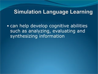 Virtual Worlds and Language Learning | PPT