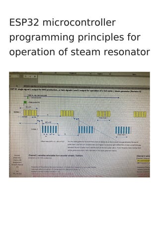 ESP32 microcontroller
programming principles for
operation of steam resonator
 