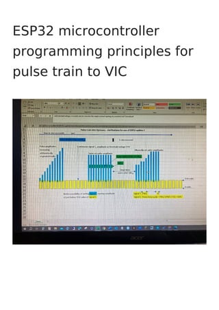 ESP32 microcontroller
programming principles for
pulse train to VIC
 