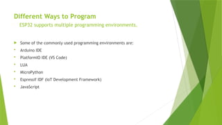 Comprehensive Overview of ESP32 Microcontroller for IoT and Embedded ...