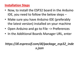 Introduction to ESP32 board and its applications | PDF