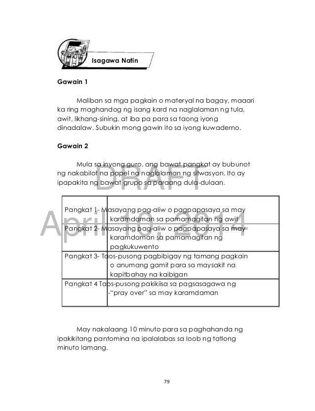 Edukasyon sa pagpapakatao 3 Learning manual