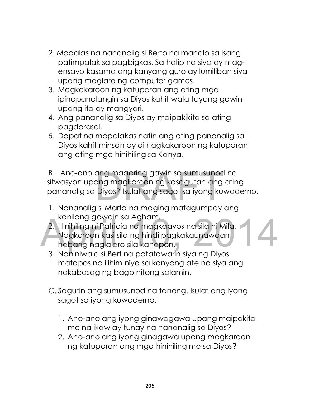 Grade 3 EsP Learners Module