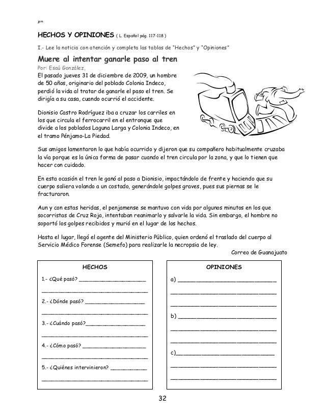 Españolto ejercicios para alumnos deto grado para 