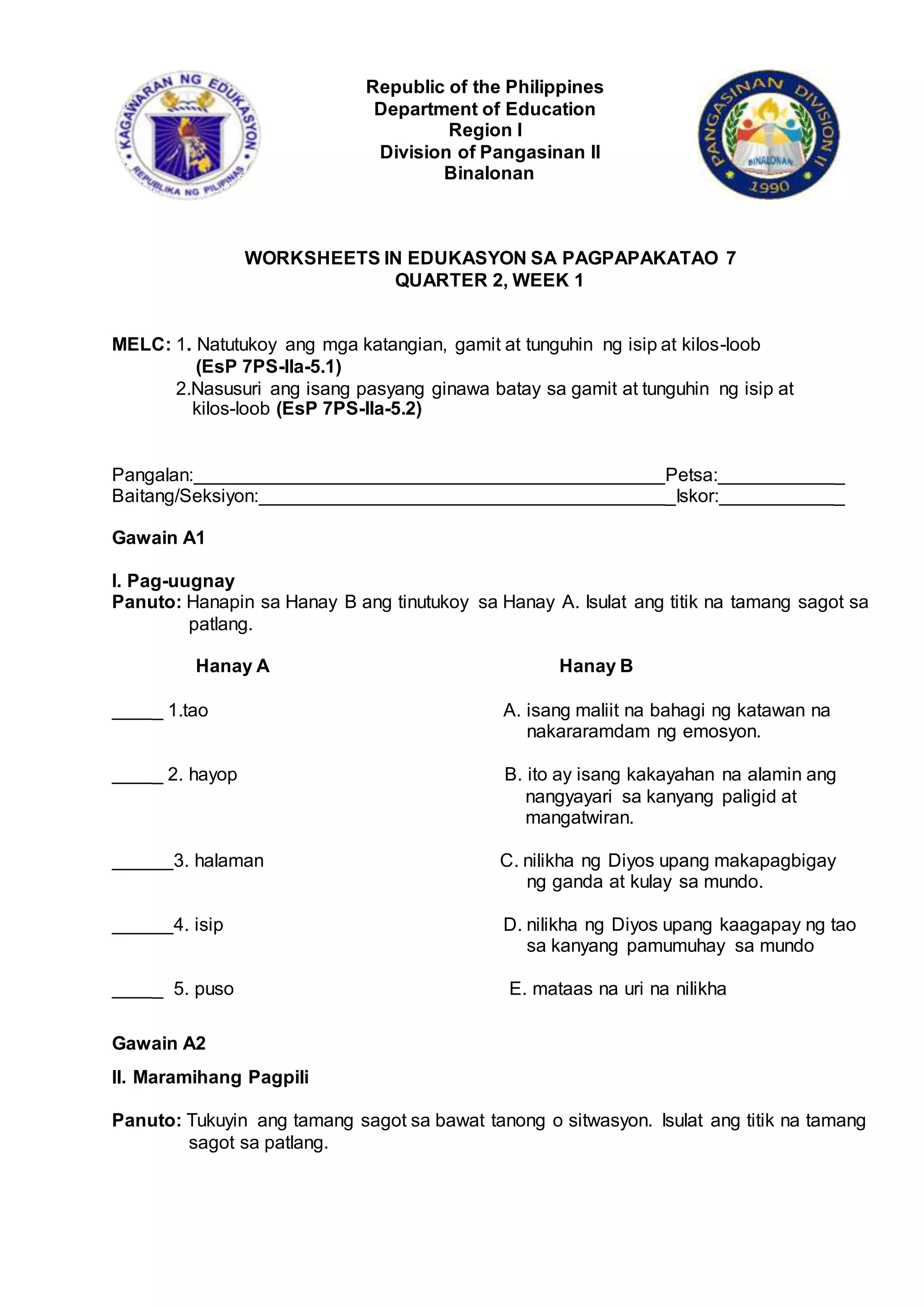 EsP 7 Modyul-1 Act and worksheets.docx