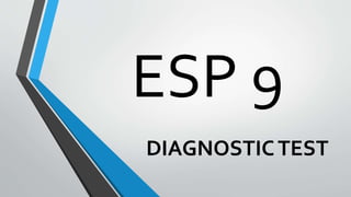 ESP 9
DIAGNOSTICTEST
 