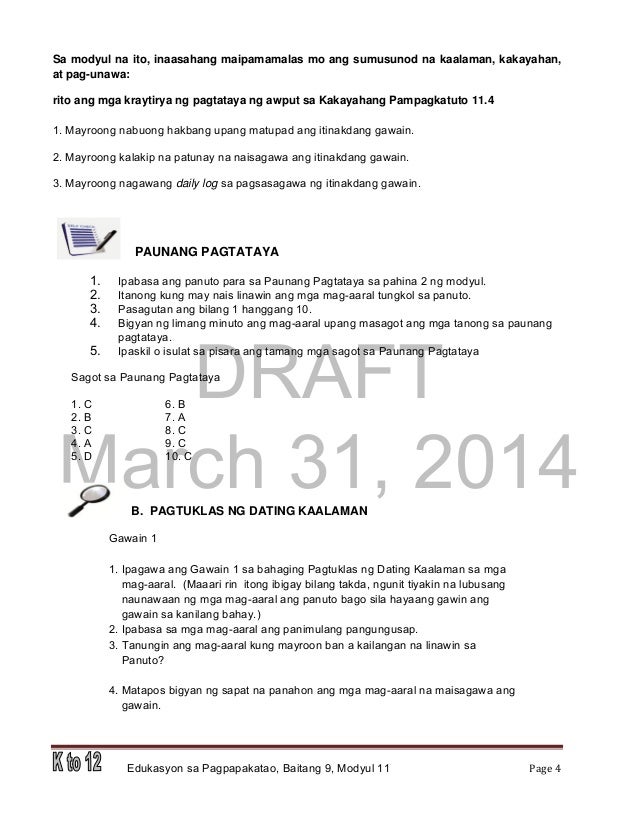 Edukasyon Sa Pagpapakatao Grade 9 Teacher S Guide Pdf Document - Mobile