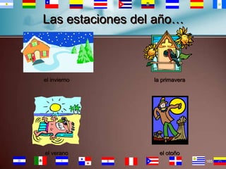 Las estaciones del año…

el invierno

la primavera

el verano

el otoño
165

 