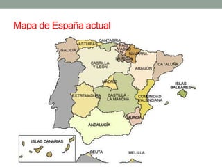 Mapa de España actual
 