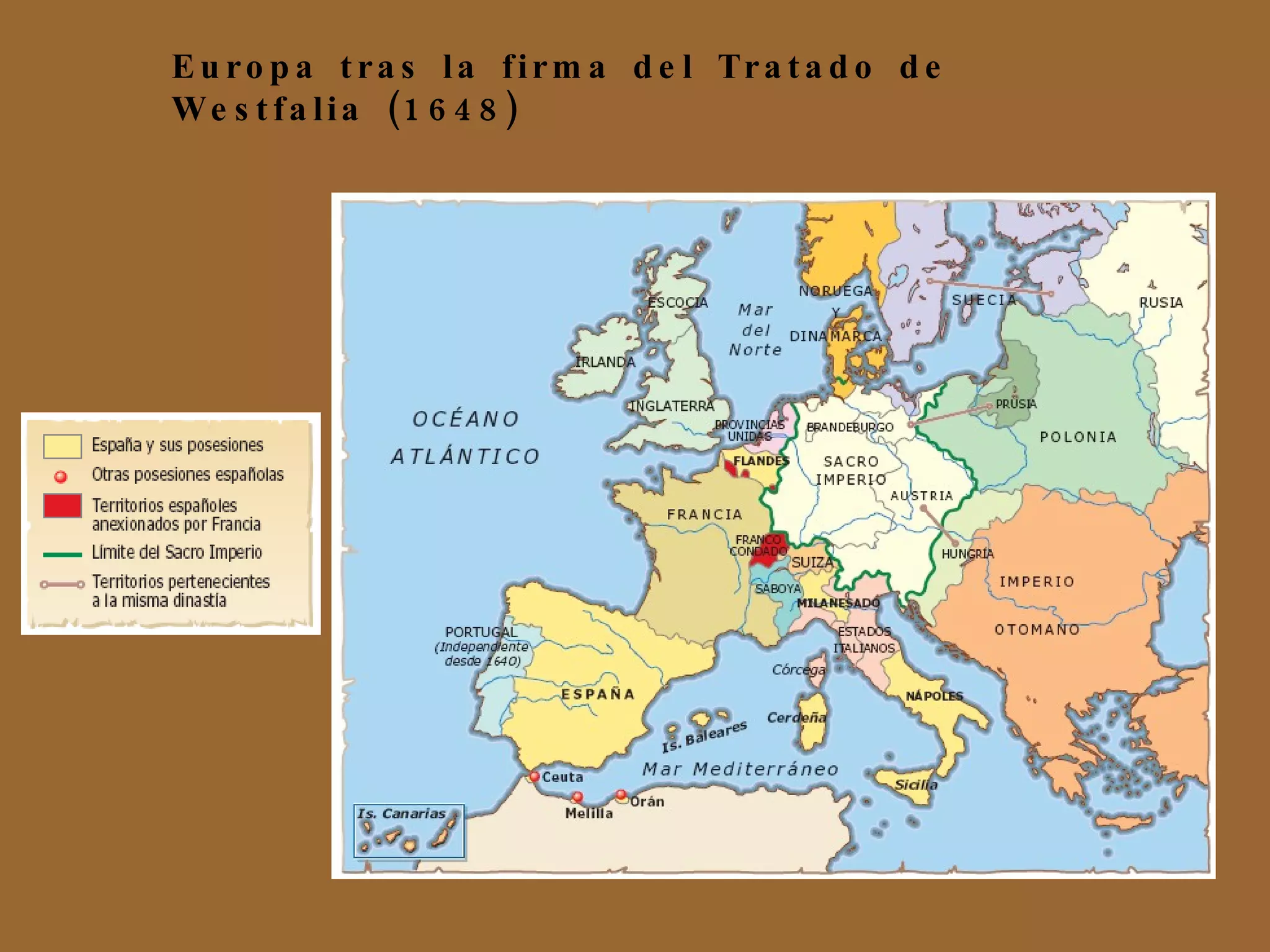 Europa tras la firma del Tratado de Westfalia (1648)‏ 
