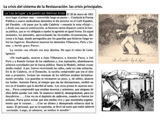 La crisis del sistema de la Restauración: las crisis principales.
 
