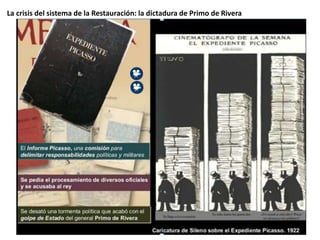 La crisis del sistema de la Restauración: la dictadura de Primo de Rivera
 
