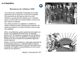 La II República
 