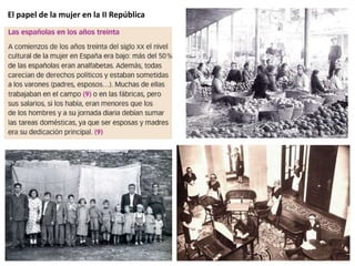 El papel de la mujer en la II República
 
