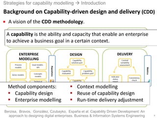 Capability Driven Strategies for capability modelling: analysis based on initial ...