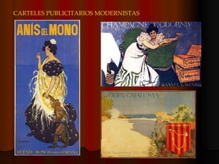 CARTELES PUBLICITARIOS MODERNISTAS 