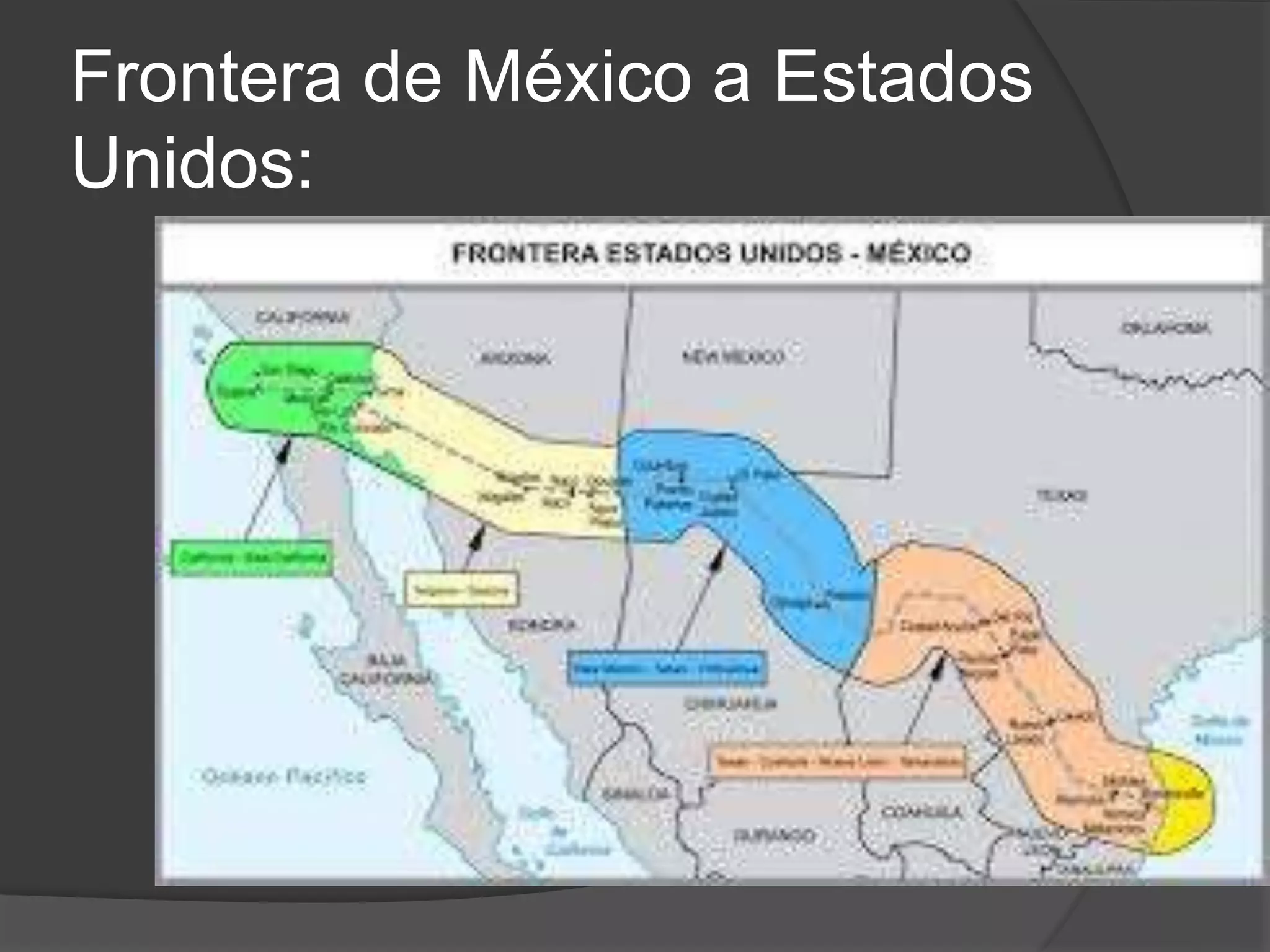 Frontera de México a Estados
Unidos: