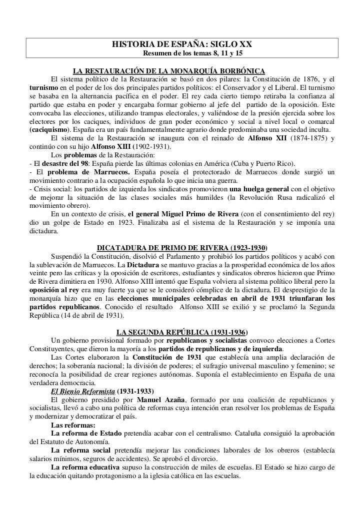 España siglo xx