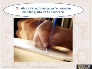 5. Ahora redacta un pequeño resumen
                   de este punto en tu cuaderno.




Prof.: Jairo Martín     fueradeclase-vdp.blogspot.com
 