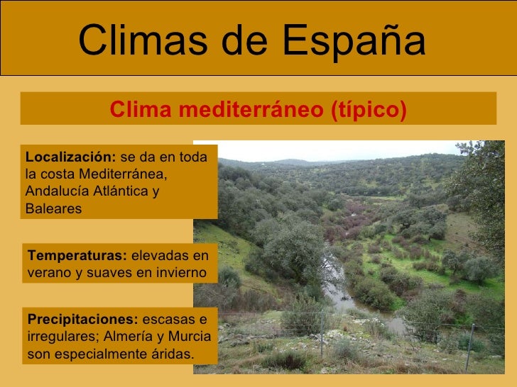 Climas España Y Cantabria
