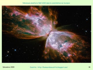 Nébuleuse planétaire NGC 6302 dans la constellation du Scorpion   