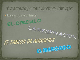 Los cuatro mecanismos: 