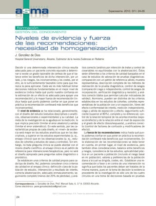 Niveles de evidencia y grados de recomendacion | PDF