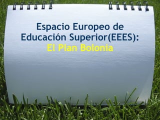 Espacio Europeo de Educación Superior(EEES): El Plan Bolonia 