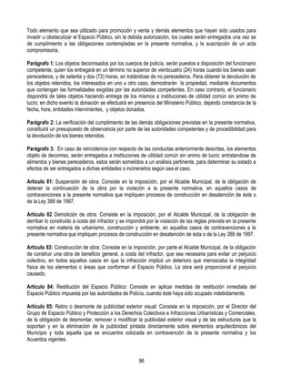 Espacio publico acuerdo 028 2003 ibague república de colombia | PDF