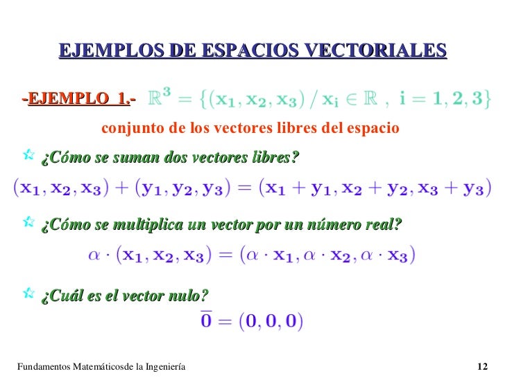 Espacios vectoriales