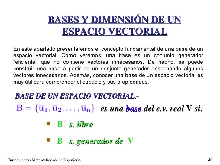 Encontrar Una Base De Un Espacio Vectorial