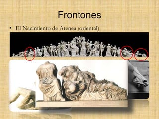 Las columnas se inclinan hacia el interior.