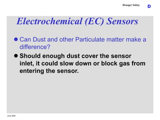 June 2004
D
Draeger Safety
Electrochemical (EC) Sensors
 Can Dust and other Particulate matter make a
difference?
 Shoul...