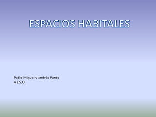 ESPACIOS HABITALES Pablo Miguel y Andrés Pardo 4 E.S.O. 