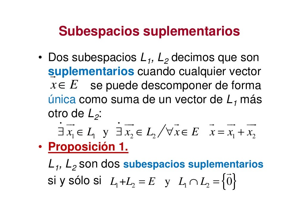 Espacios vectoriales