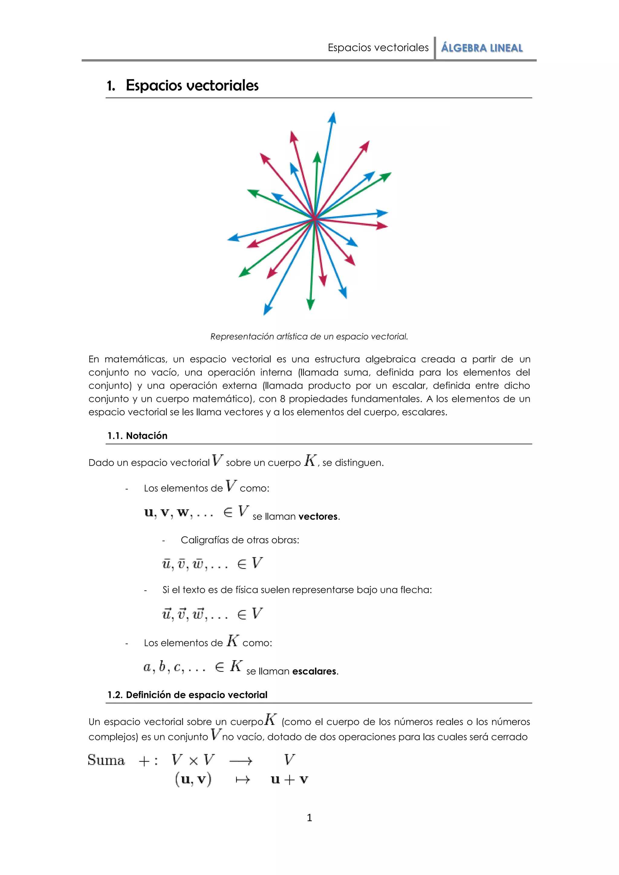 Espacios vectoriales | PDF | Physics | Science