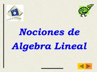 Nociones de
Algebra Lineal
 