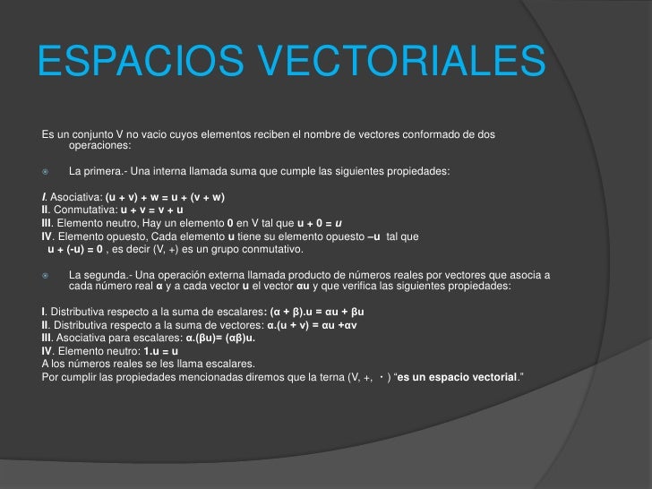 Espacios Y Subespacios Vectoriales